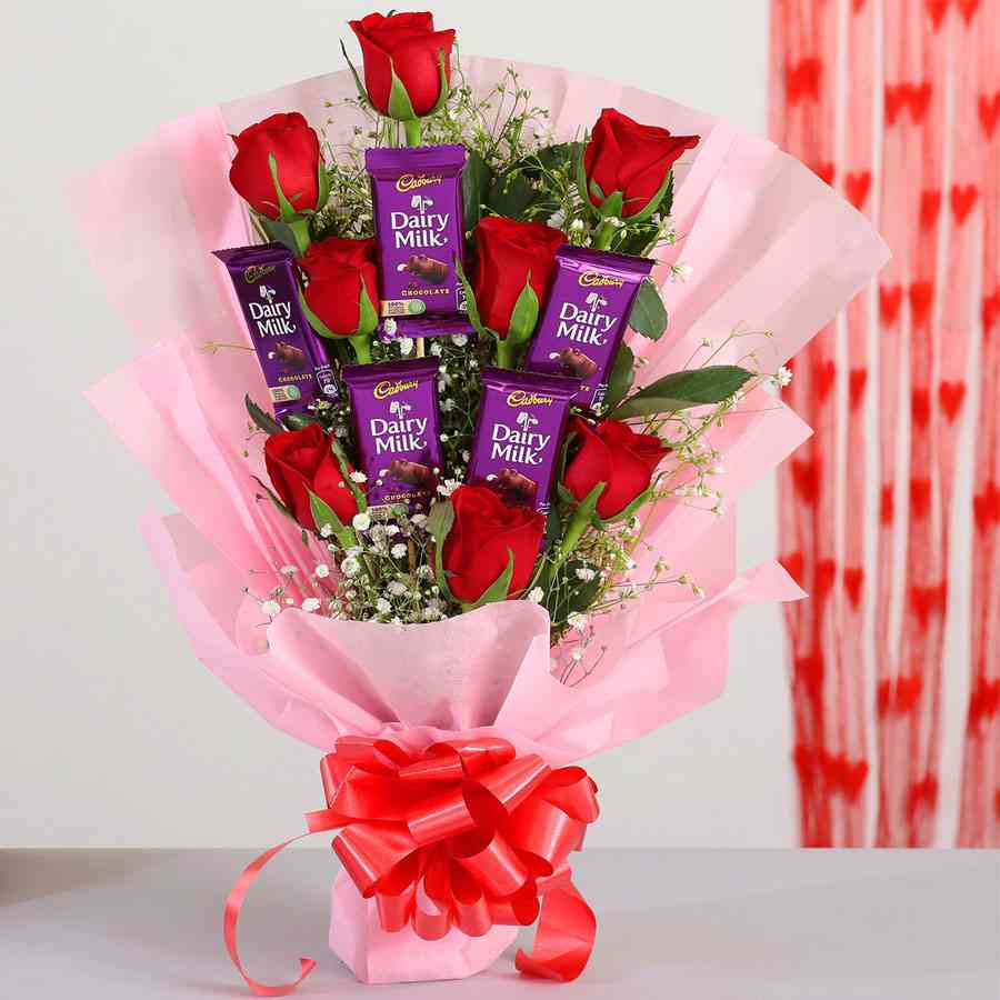 Chocolate shop rose bouquet